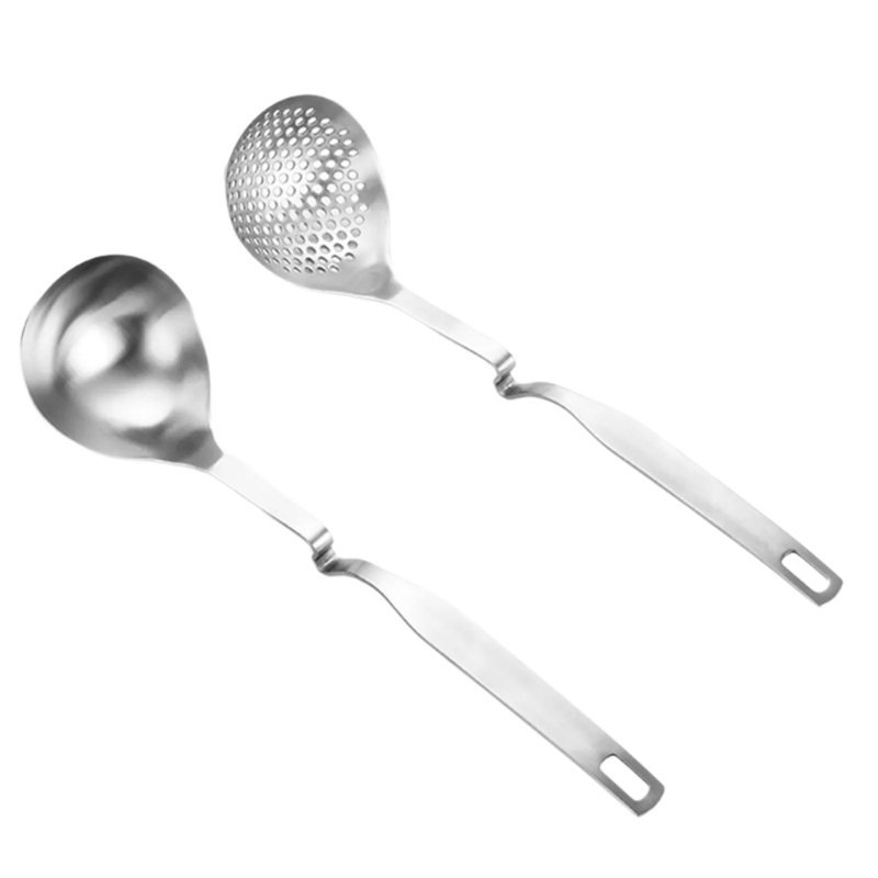 Home Cooking Utensil Set - Long Handle Soup Spoon Set Durable