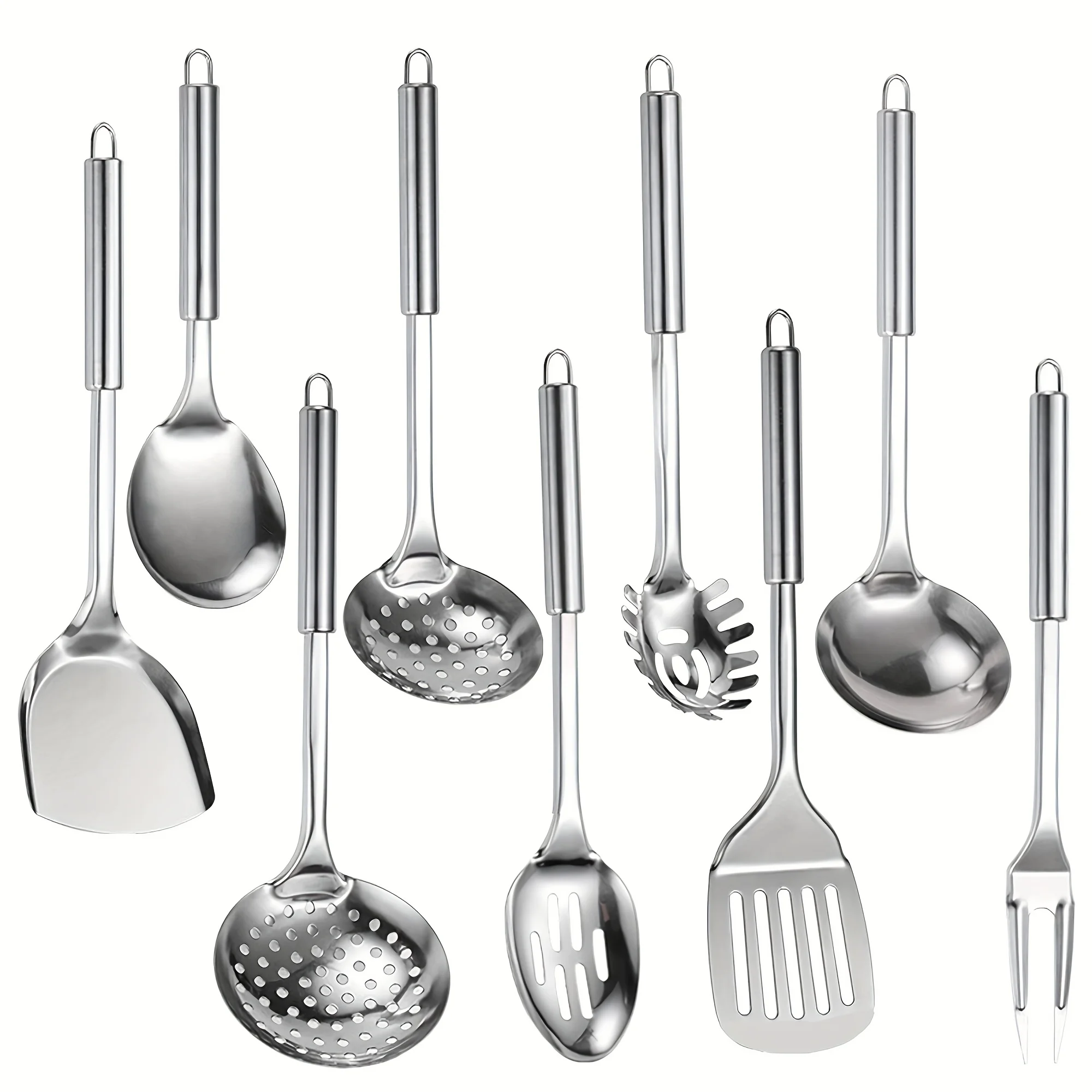 Home Cooking Utensil Set - 9pcs Cooking Utensil Set, 304 Stainless