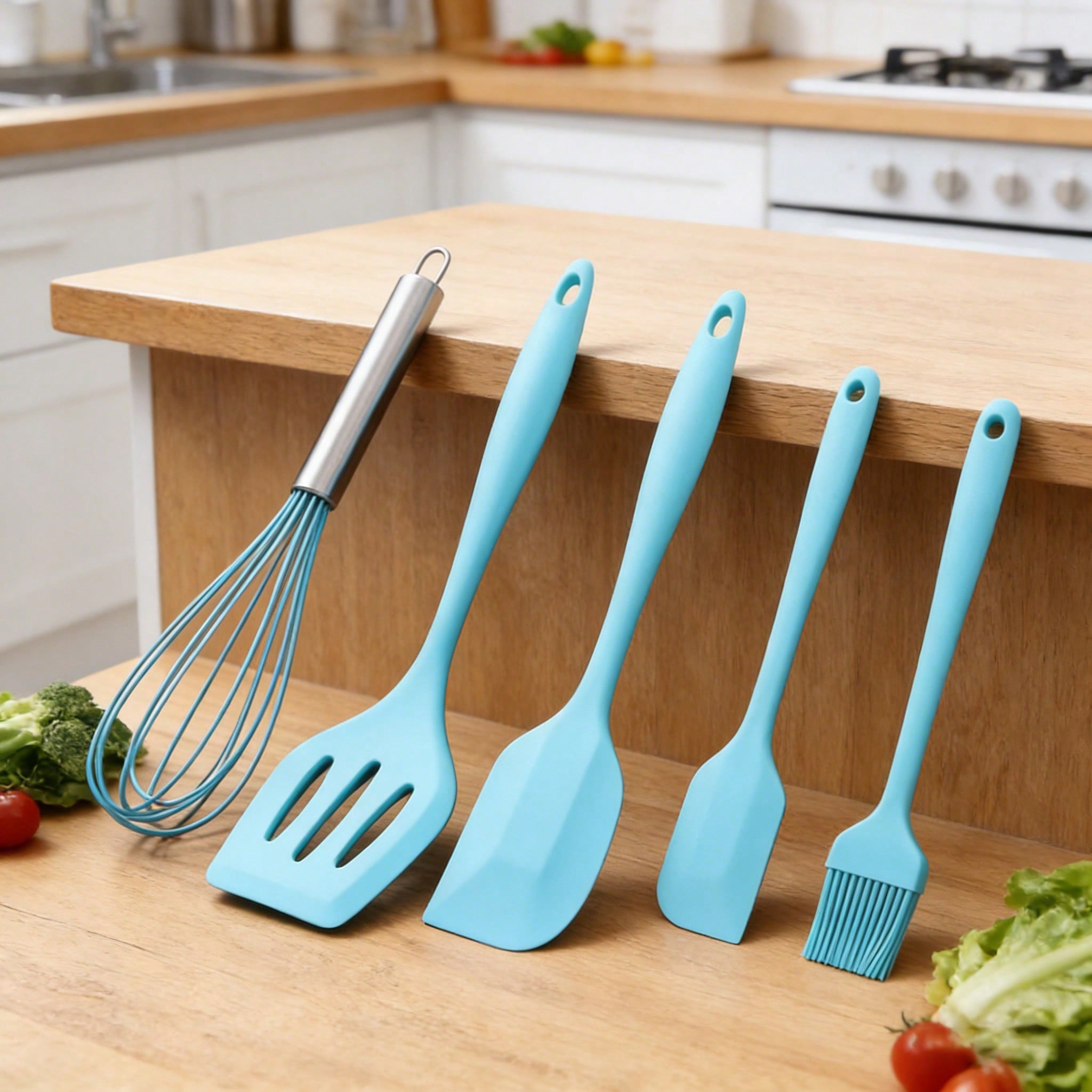 Home Cooking Utensil Set - Silicone Cooking Utensils Set, 5 Pcs