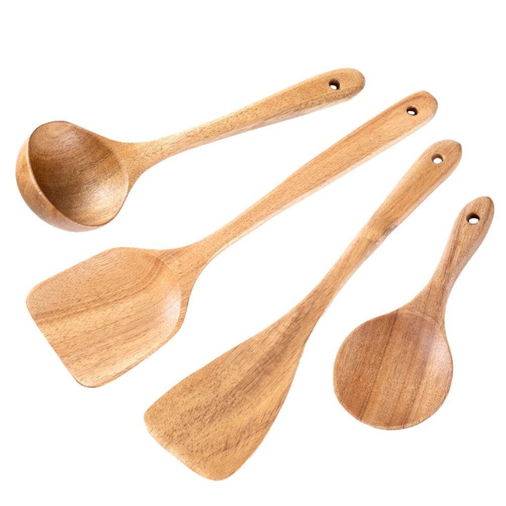 1Set Wooden Spoon Utensil Set  - Home Cooking Utensil Set ulasan dan harga