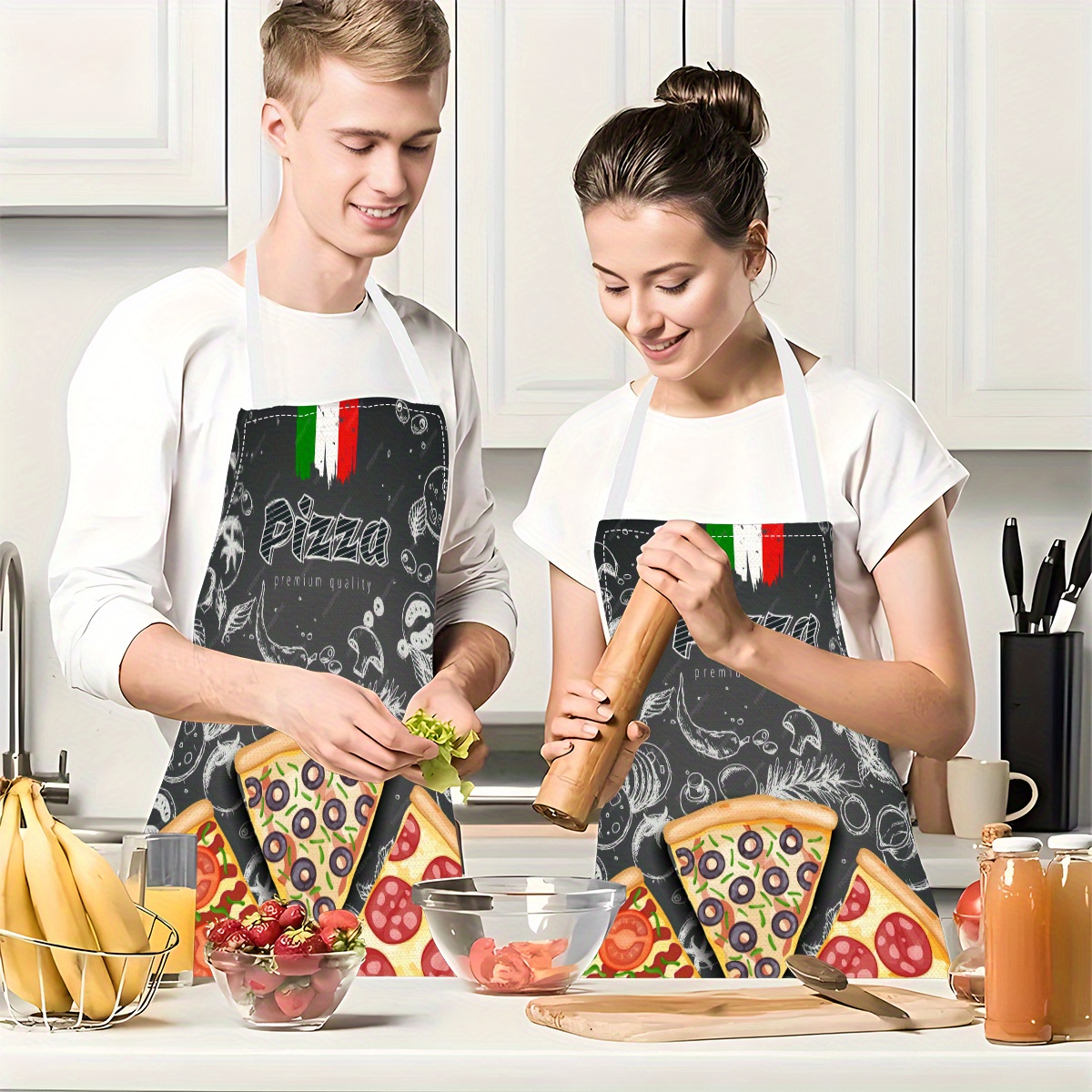 Linen Apron Pizza Italian Food - Home Cooking Ideas ulasan dan harga