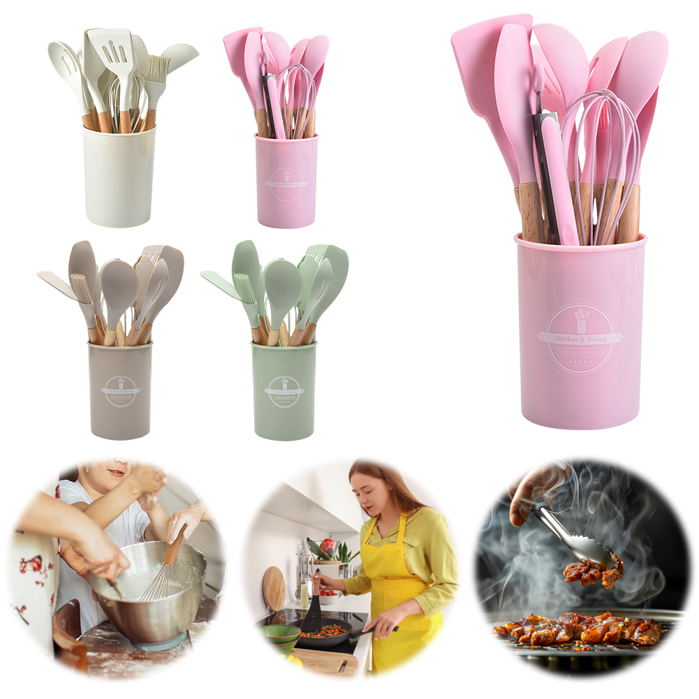 12Pcs Kitchen Utensil Set Cook - Home Cooking Utensil Set ulasan dan harga