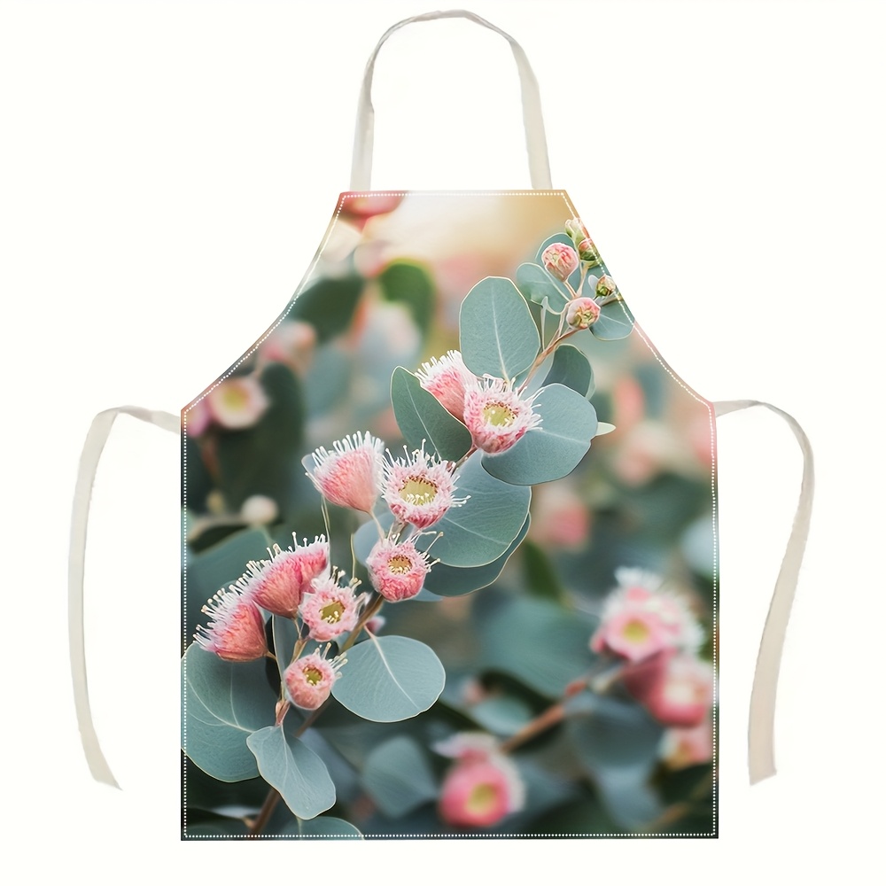 1pc Linen Apron Eucalyptus Flo - Home Cooking Ideas ulasan dan harga