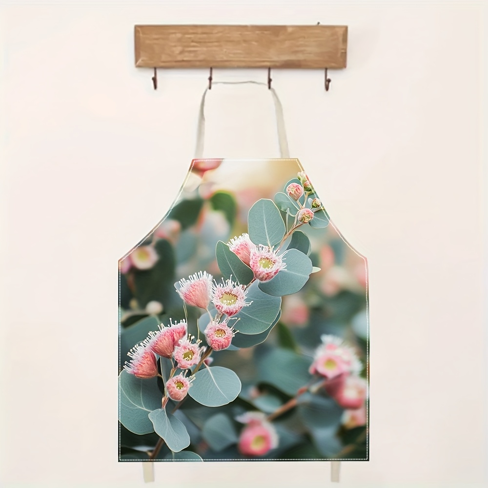 1pc Linen Apron Eucalyptus Flo - Home Cooking Ideas ulasan dan harga