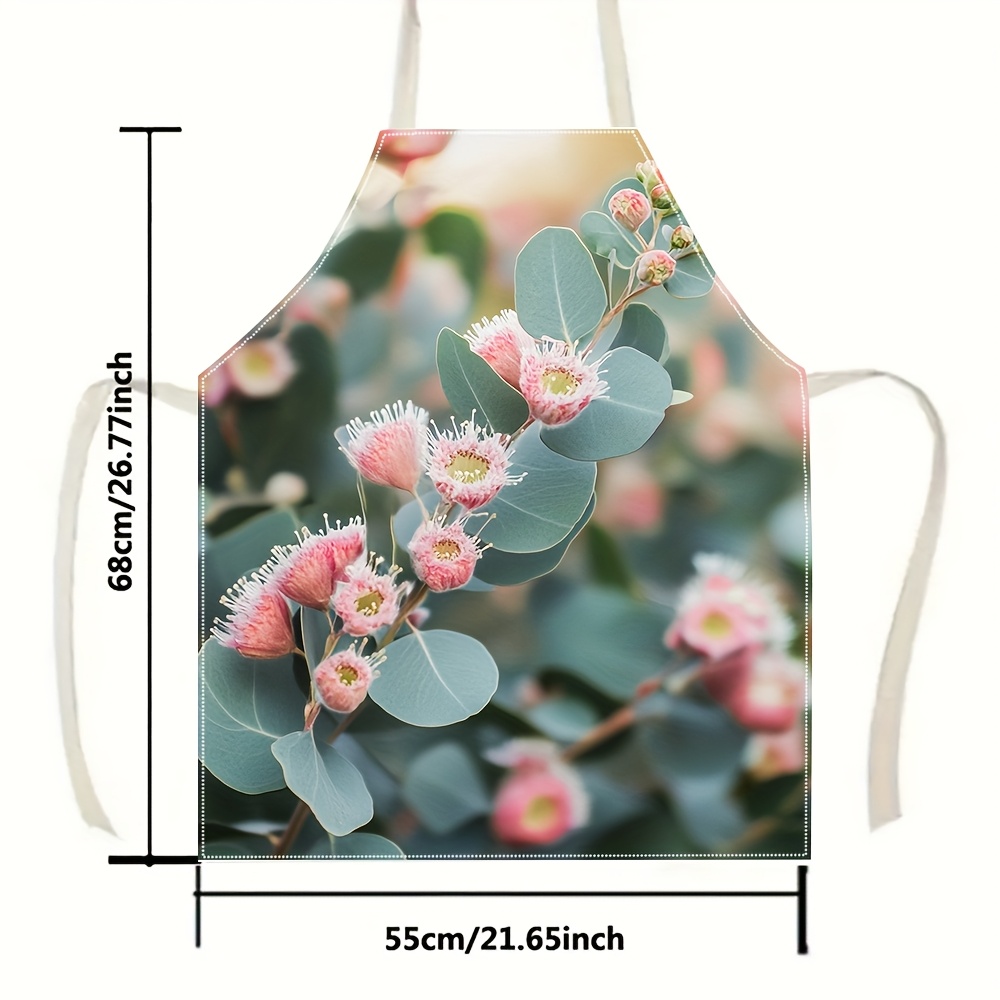 1pc Linen Apron Eucalyptus Flo - Home Cooking Ideas ulasan dan harga