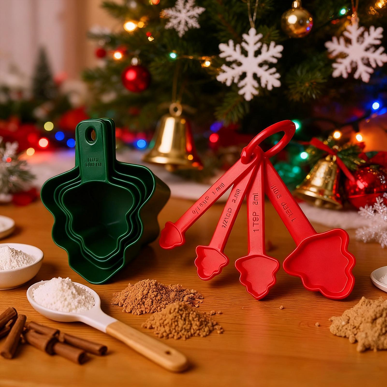 Christmas Measuring Cups And S - Home Cooking Utensil Set ulasan dan harga