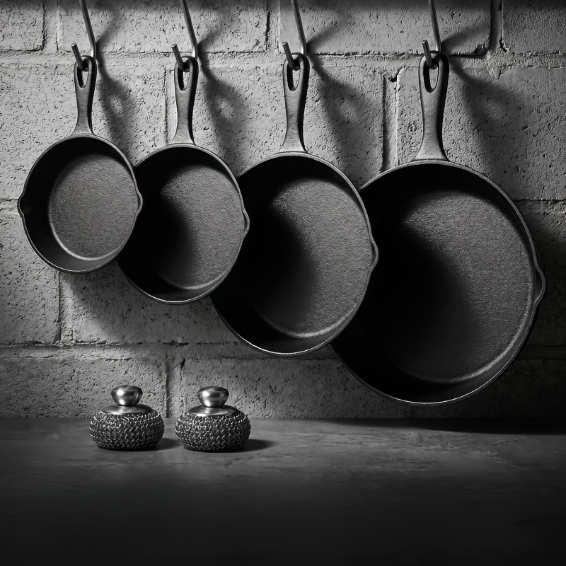 6-Piece Cast Iron Skillet Set  - Home Cooking Ideas ulasan dan harga