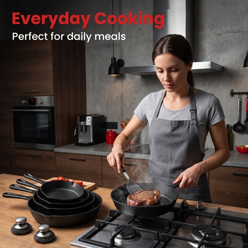 6-Piece Cast Iron Skillet Set  - Home Cooking Ideas ulasan dan harga