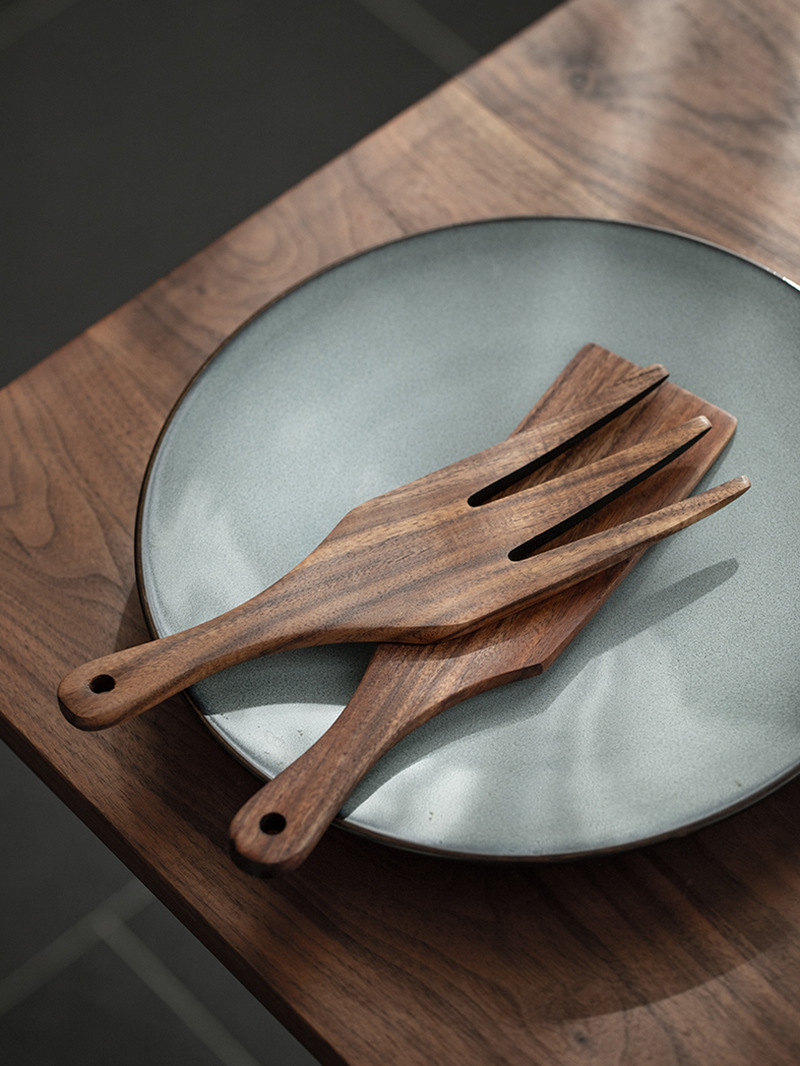 Wooden Salad Server, Wood Sala - Home Cooking Utensil Set ulasan dan harga