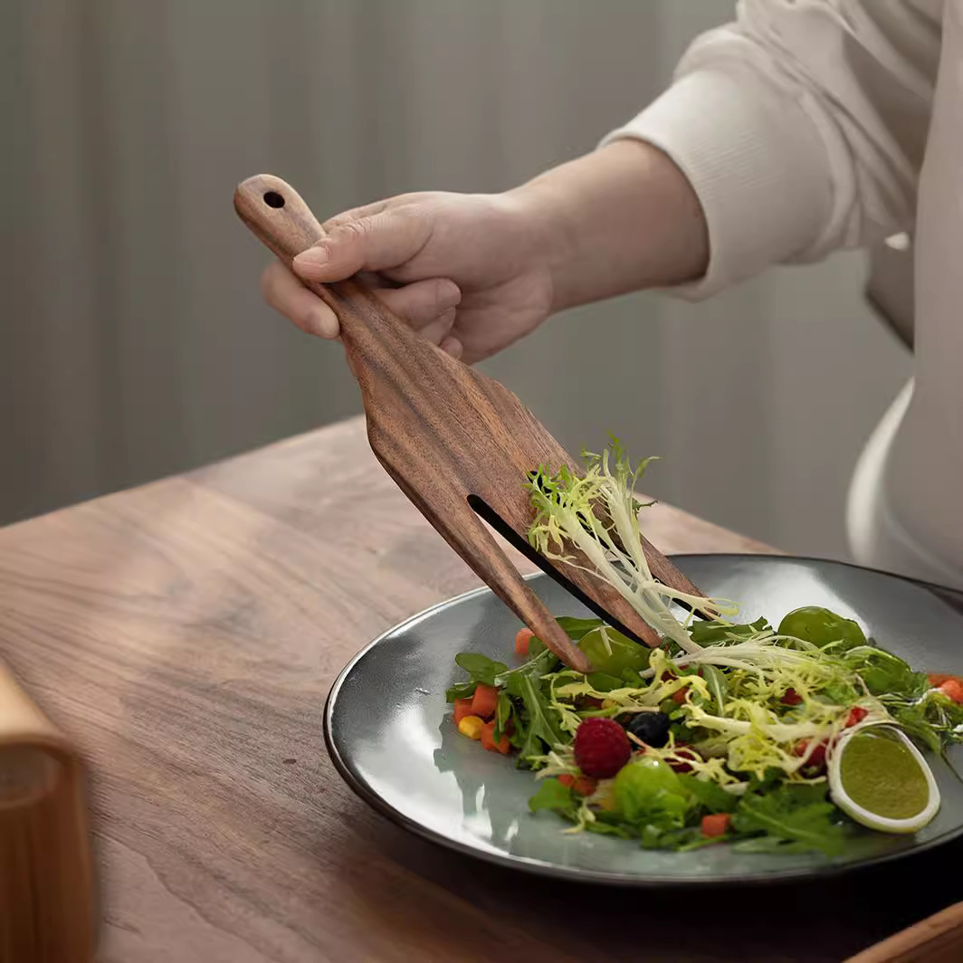 Wooden Salad Server, Wood Sala - Home Cooking Utensil Set ulasan dan harga