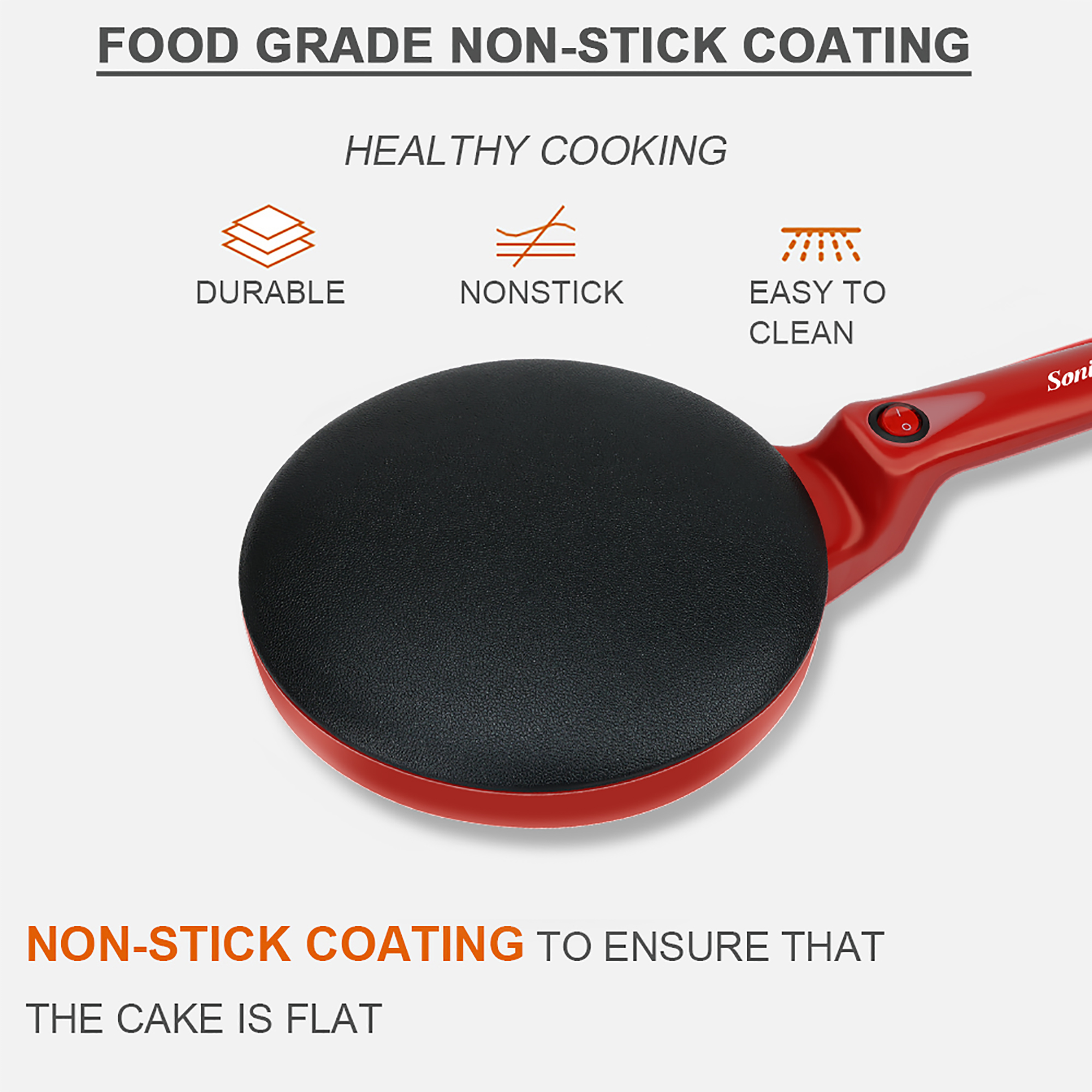 Electric Crepe Maker Pizza Pan - Home Cooking Oil Making Machine ulasan dan harga
