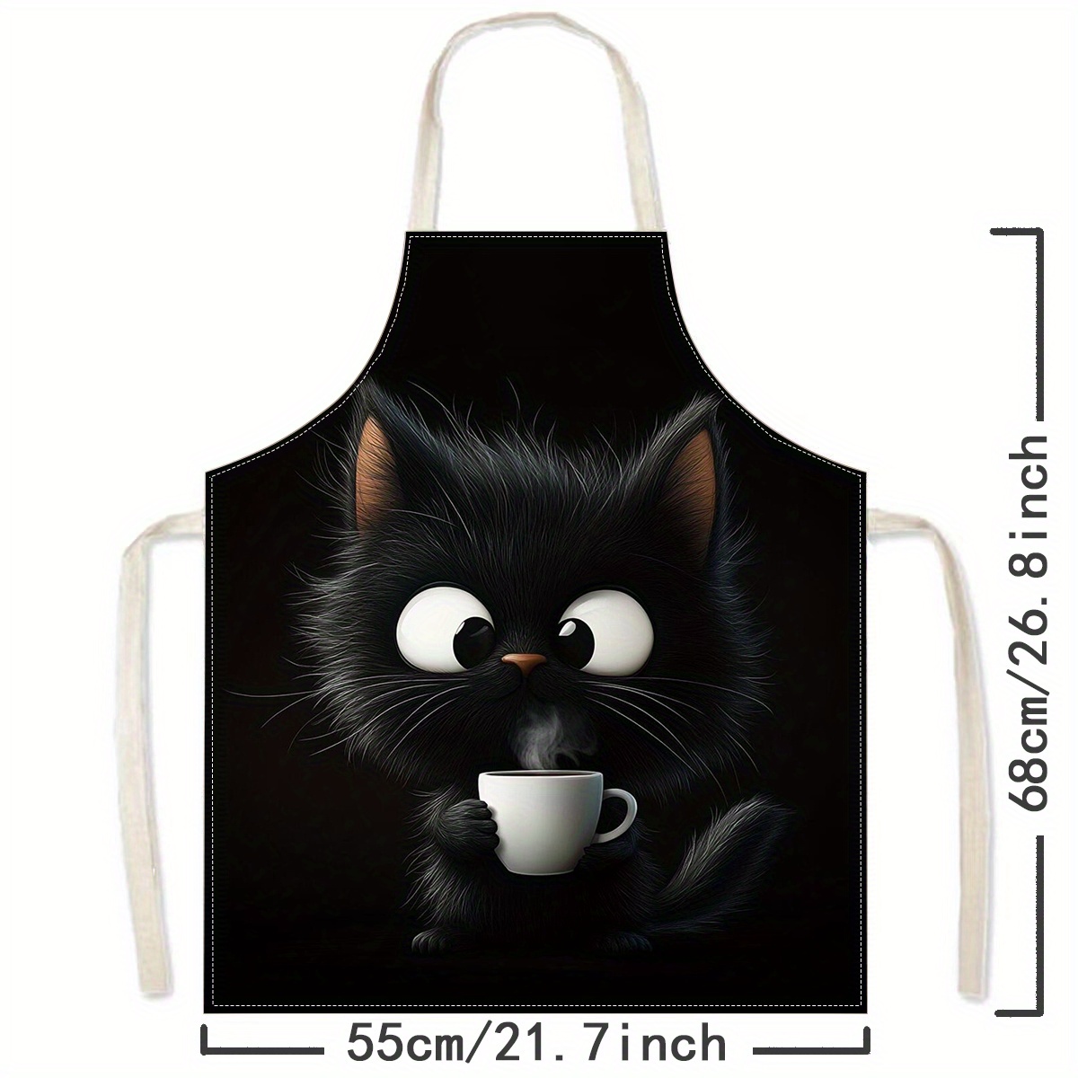 1pc Cute Black Cat with Coffee - Home Cooking Ideas ulasan dan harga