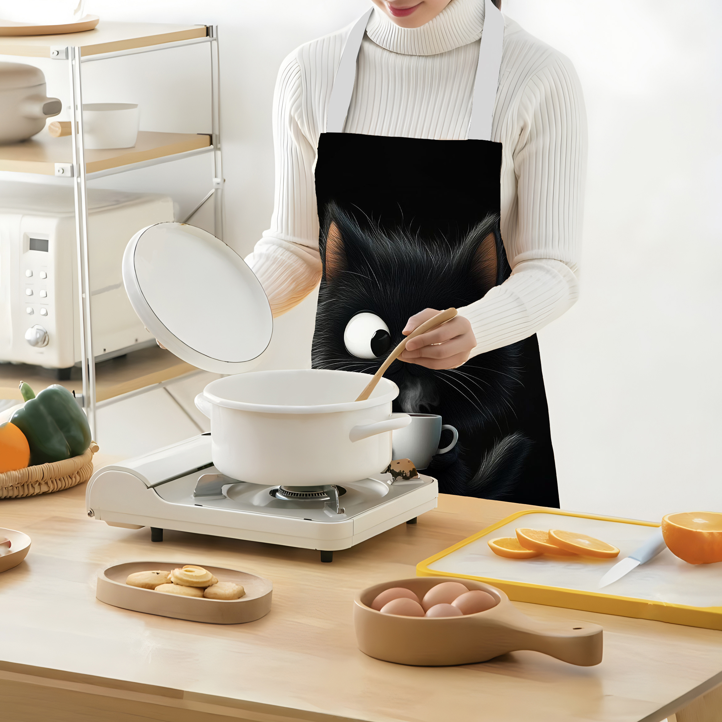 1pc Cute Black Cat with Coffee - Home Cooking Ideas ulasan dan harga
