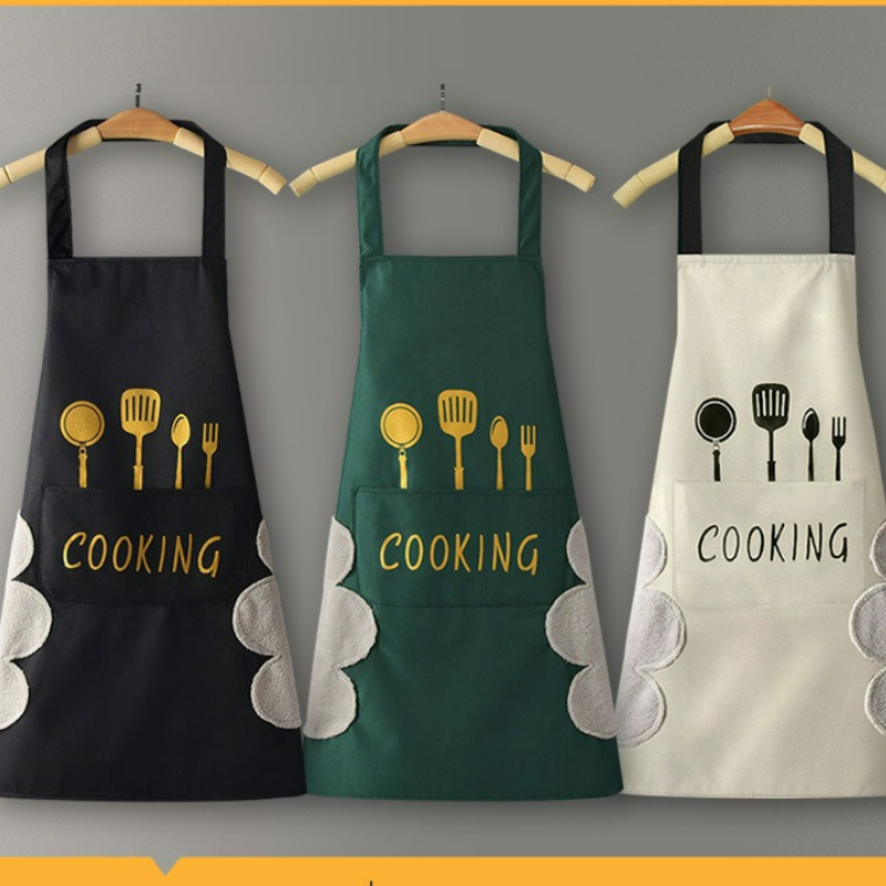 Custom Logo PVC Kitchen Apron  - Home Cooking Oil Making Machine ulasan dan harga