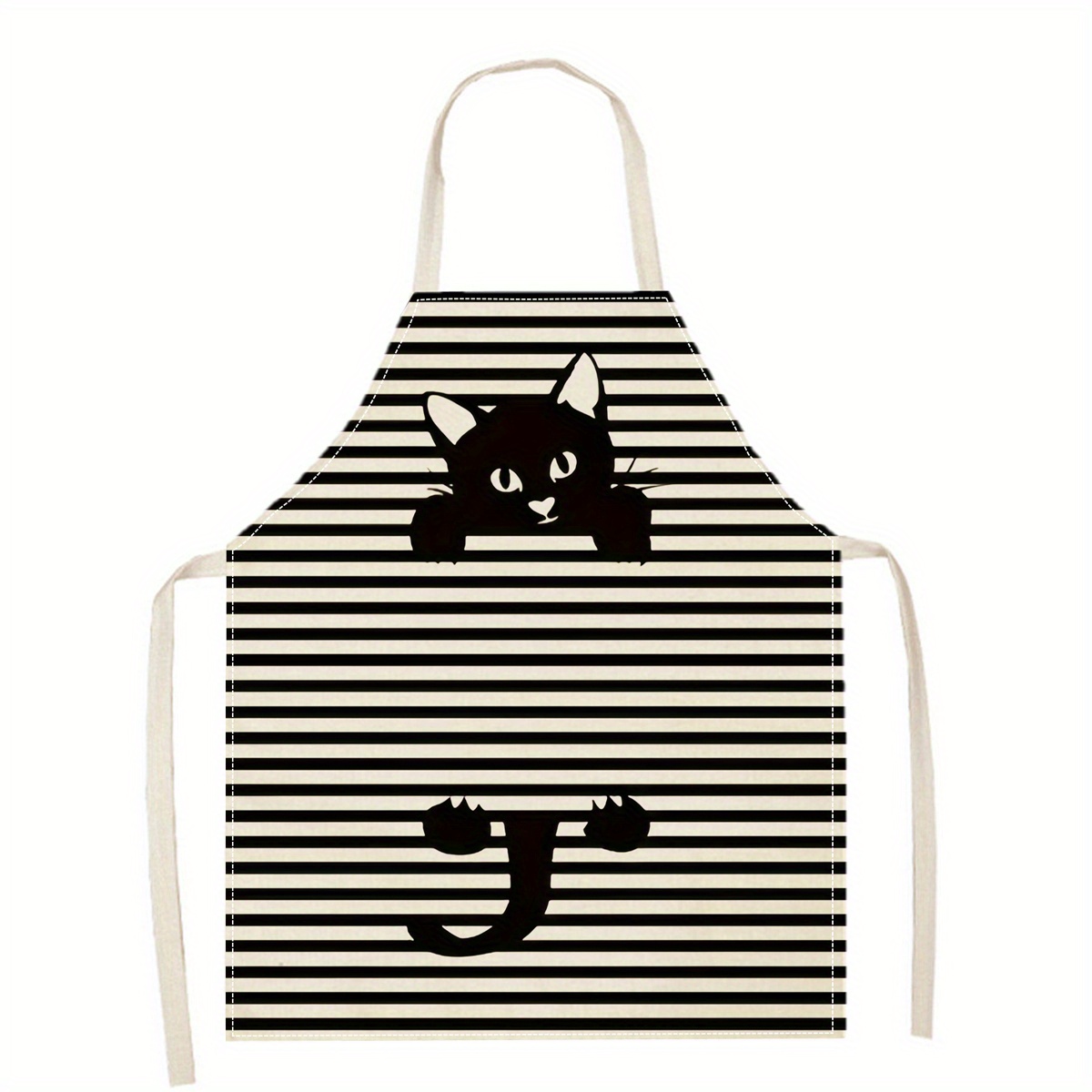 Linen Apron Funny Cat Sunglass - Home Cooking Ideas ulasan dan harga