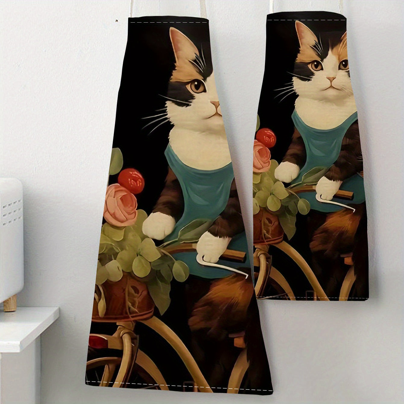 Linen Apron Funny Cat Sunglass - Home Cooking Ideas ulasan dan harga